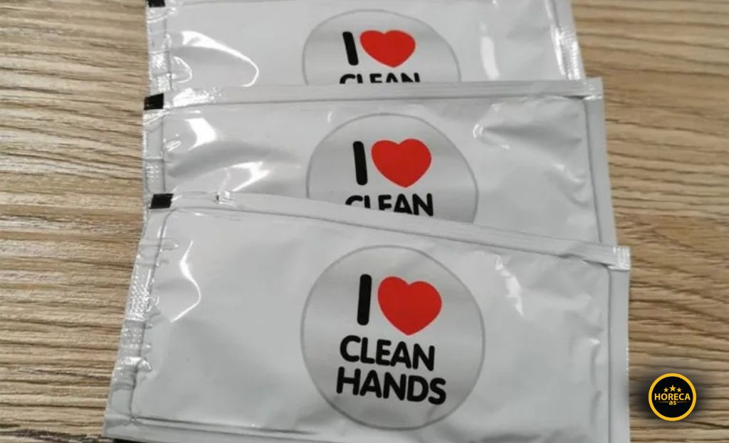 Reklamne vlažne maramice i love clean hands